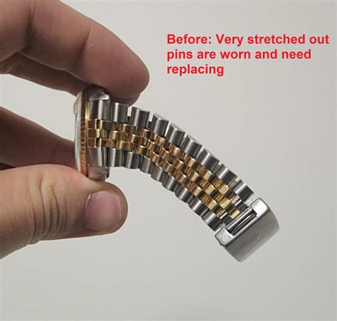 rolex bracelet stretch repair cost